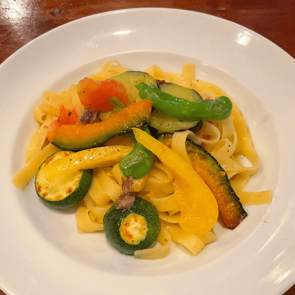 夏野菜のパスタ